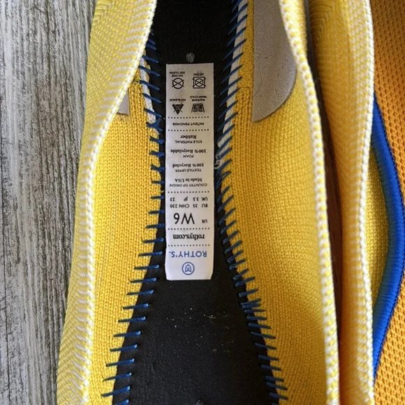 Rothy’s The Point Flat Sunflower Yellow Size 6 - Picture 6 of 10